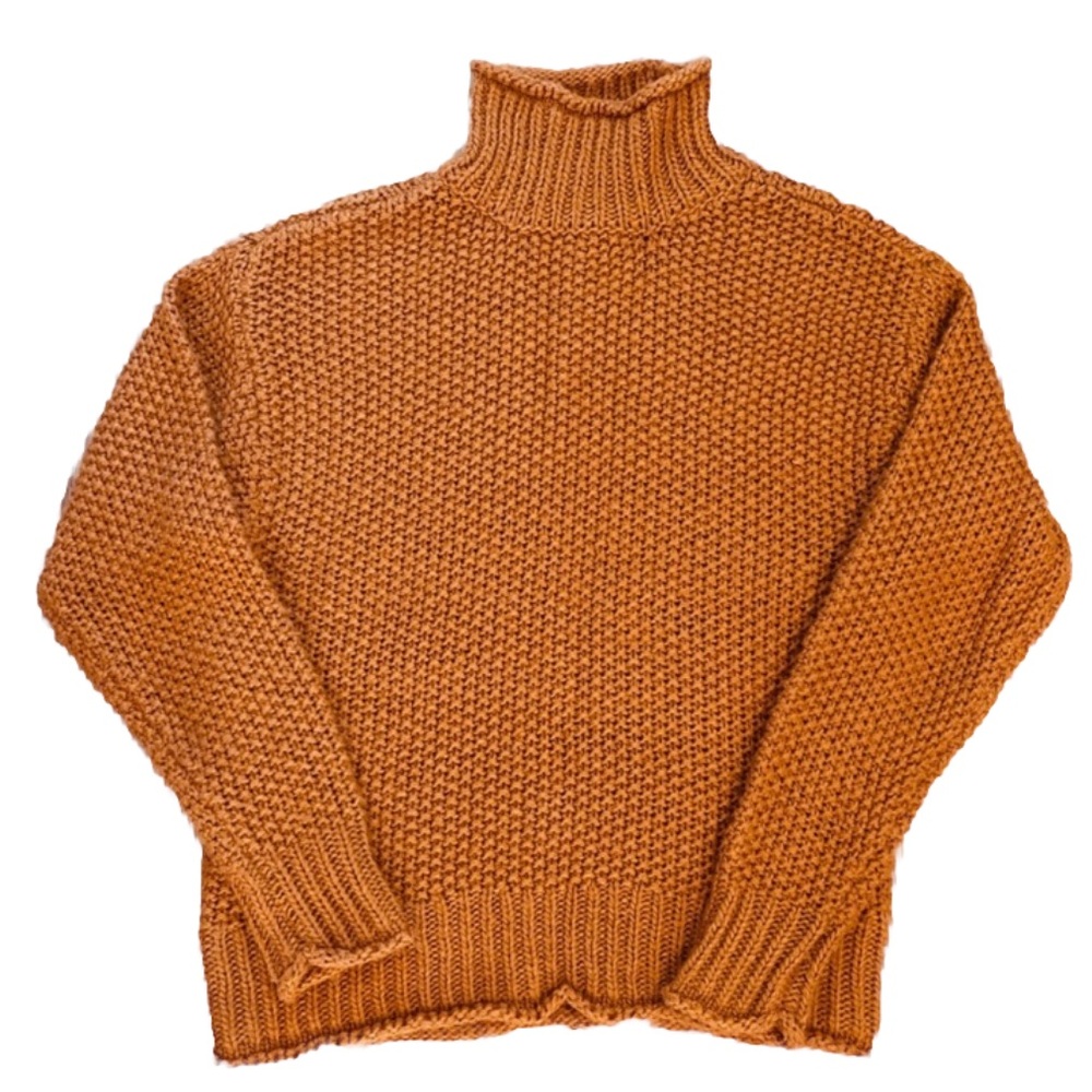 a.n.a. Turtleneck Sweater in Warm golden Brown size small